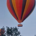hot air balloon on air