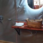 tent bathroom sink